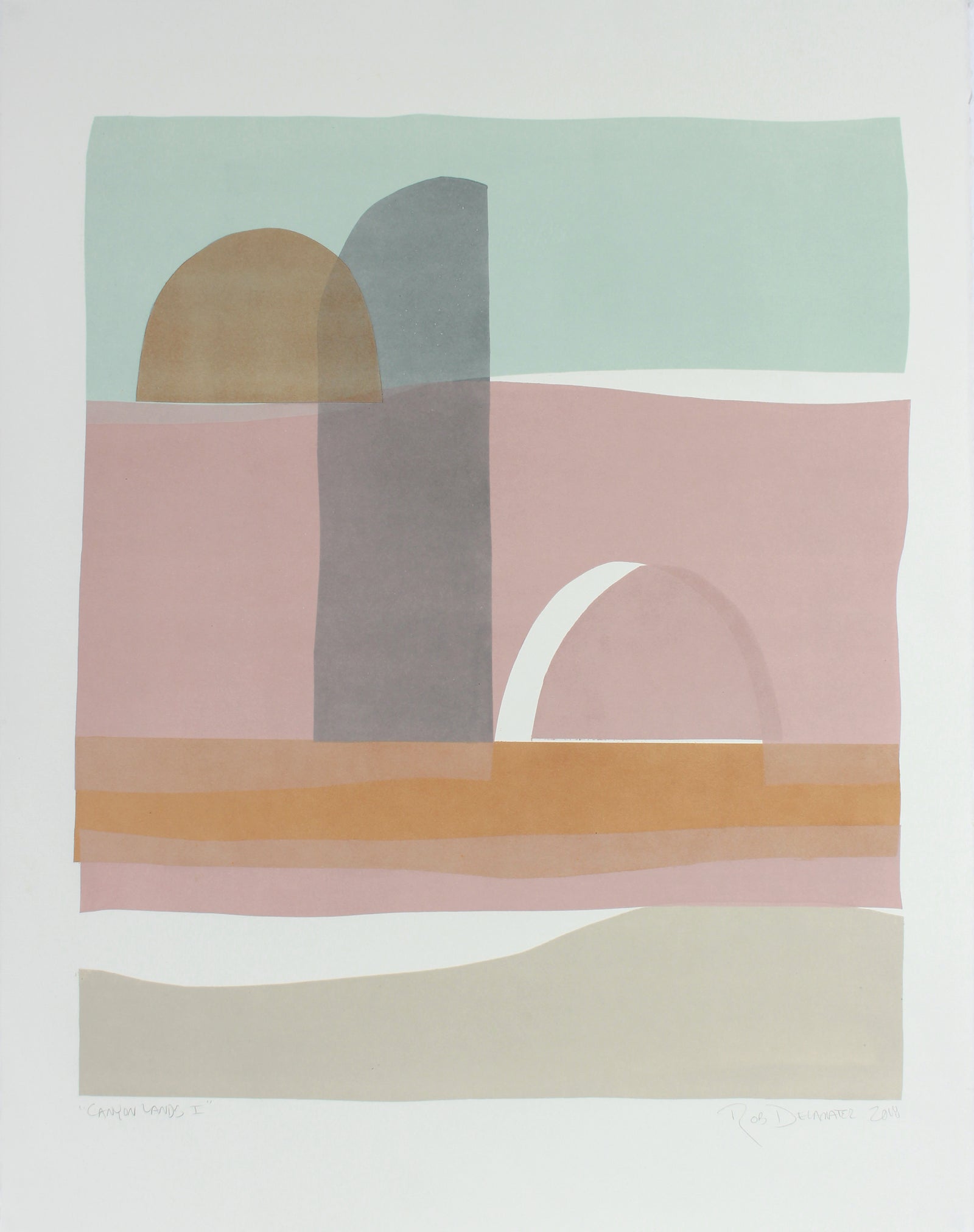 <i>Canyon Lands I</i> <br>2019 Monotype <br><br>#A9398