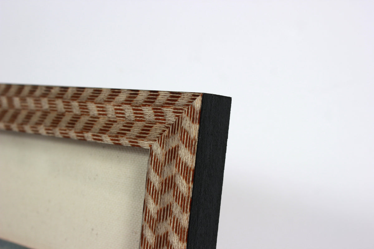 Abstracted Stormy Coastal Scene <br>Mid Century Watercolor & Graphite <br><br>#A9410