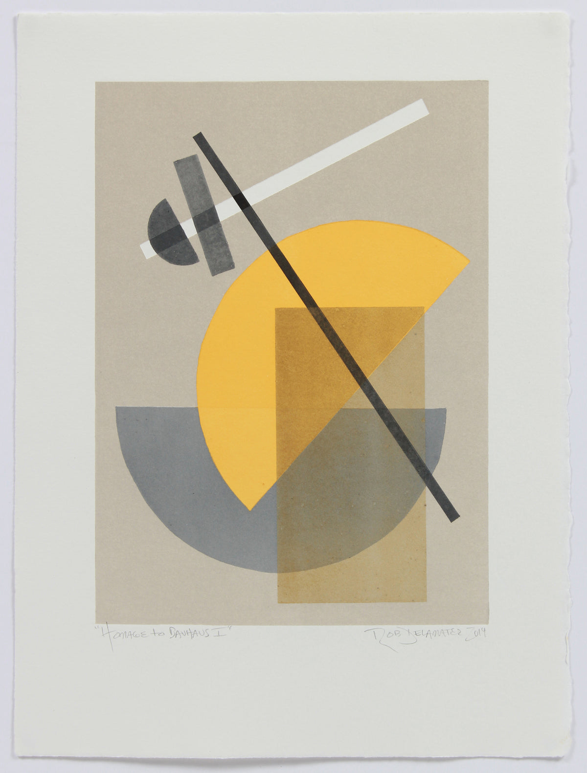 <i>Homage to Bauhaus I</i> <br>2019 Monotype <br><br>#A9441