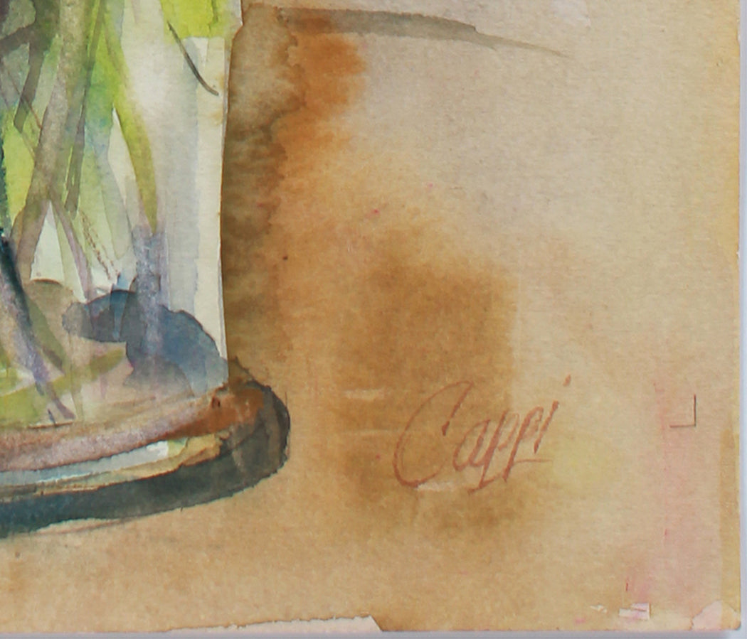 Colorful Floral Still Life <br>1960s Gouache<br><br>#A9453