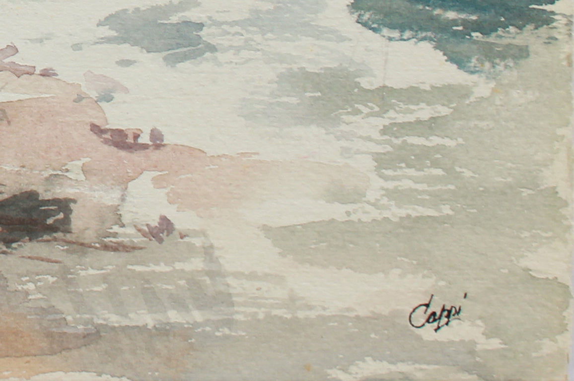 <i>Beach</i>, Westport, CT <br><br>1980s Watercolor <br><br>#A9470