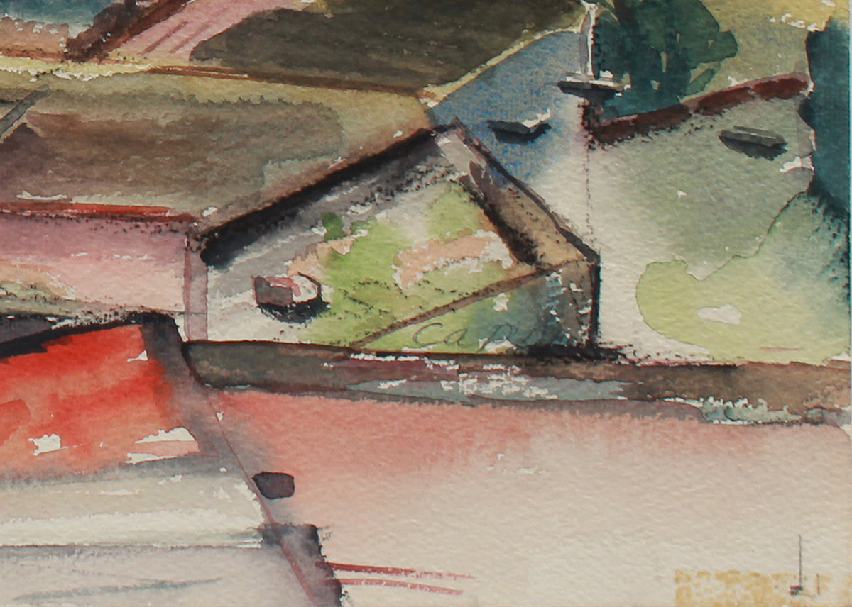 <i>San Miguel D'Avenue</i> <br>1940s Watercolor <br><br>#A9471