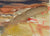 Abstracted Connecticut Landscape <br>1960s Watercolor <br><br>#A9476