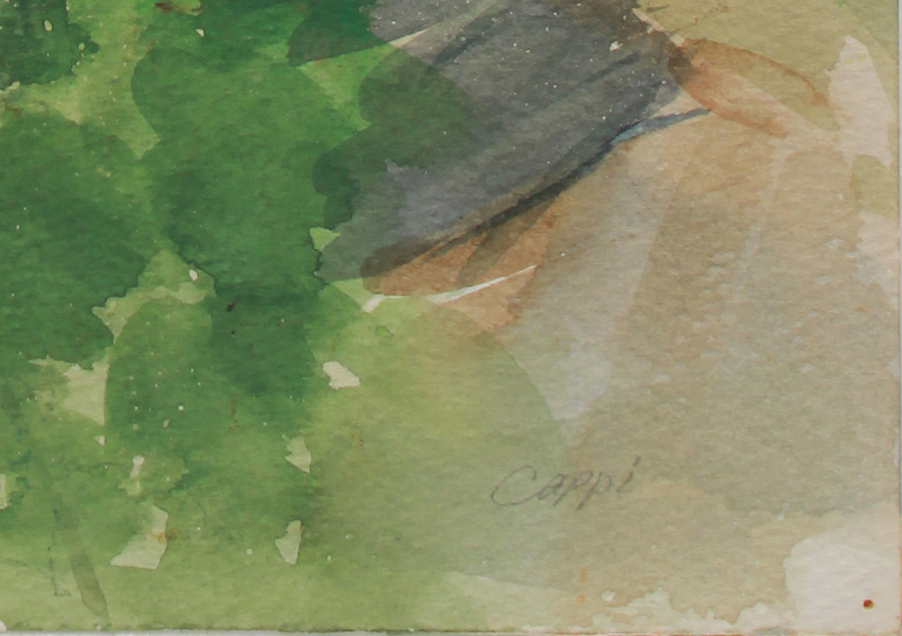 Chicken-Coop, Comehaut <br>1960s Watercolor & Graphite <br><br>#A9477