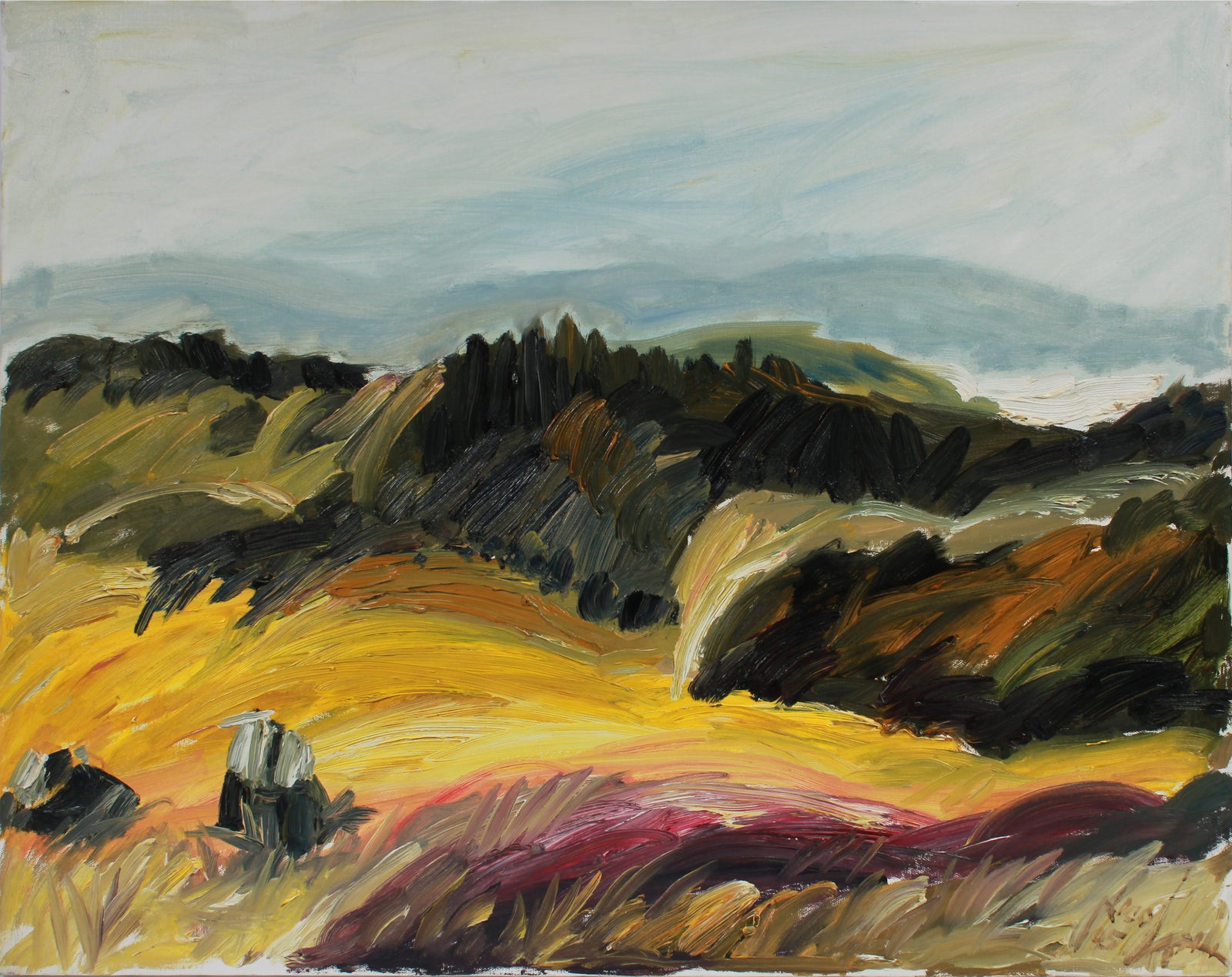 Expressive California Landscape <br>2005 Oil <br><br>#A9500