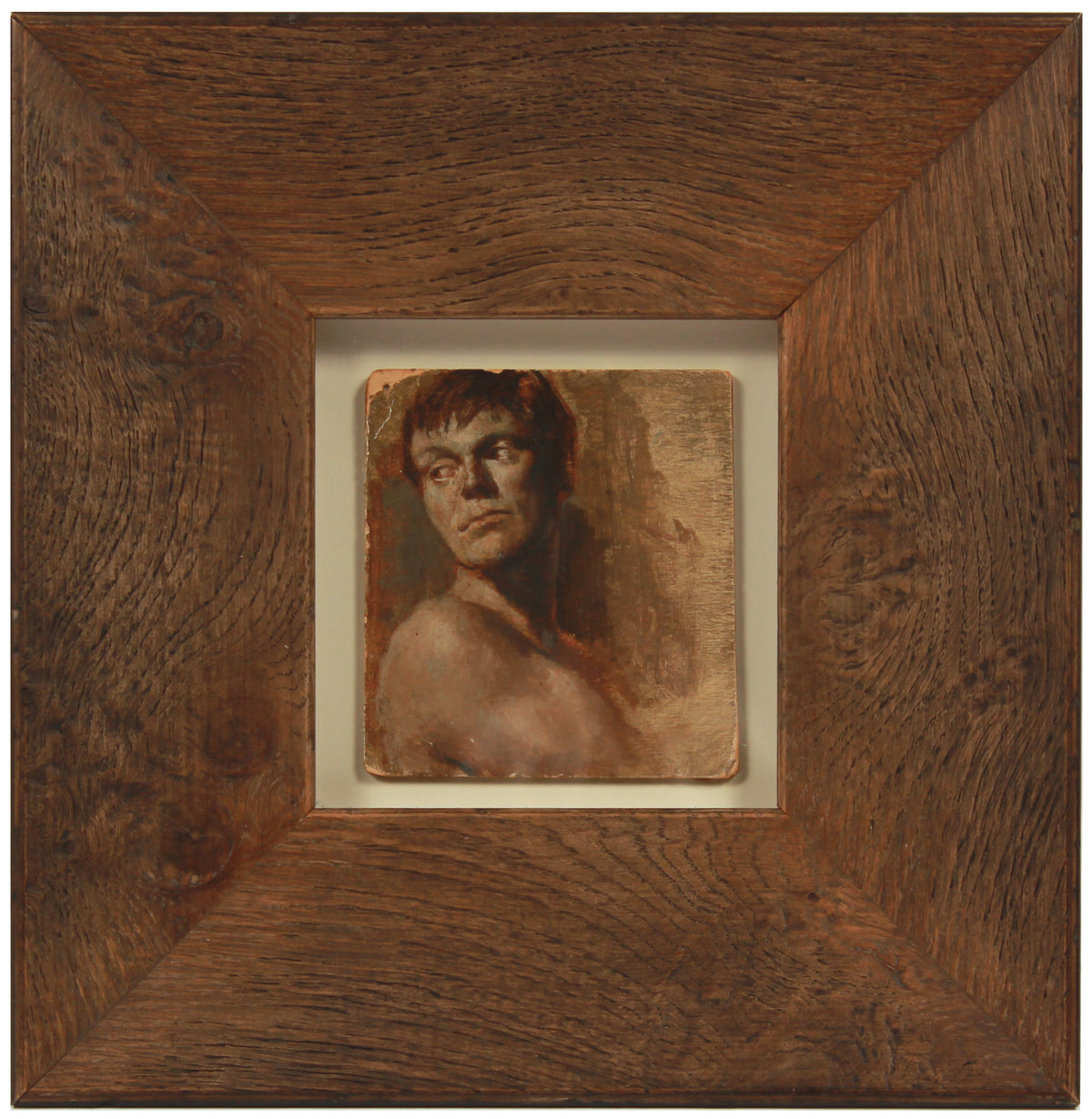Intimate Male Portrait &lt;br&gt;1940s Oil &lt;br&gt;&lt;br&gt;#A9507