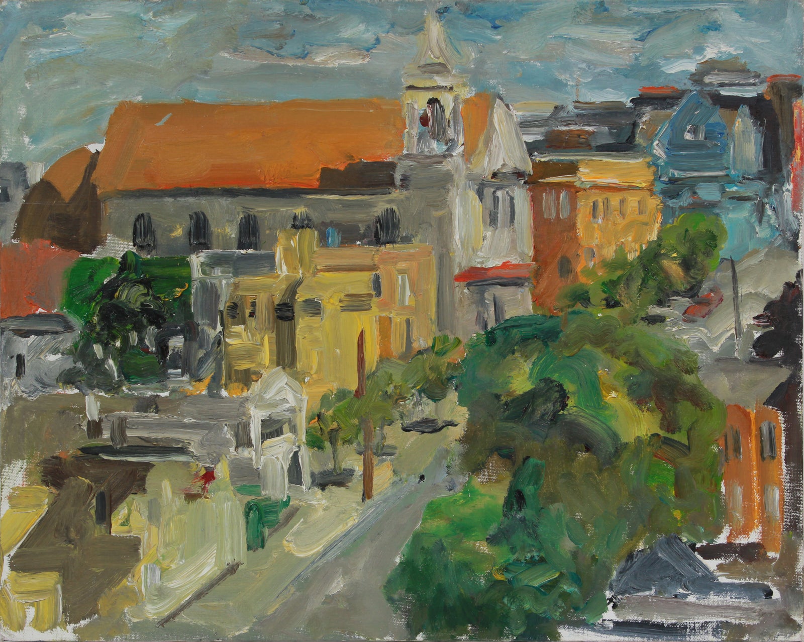 Expressionist San Francisco Landscape <br>20th Century Oil <br><br>#A9516