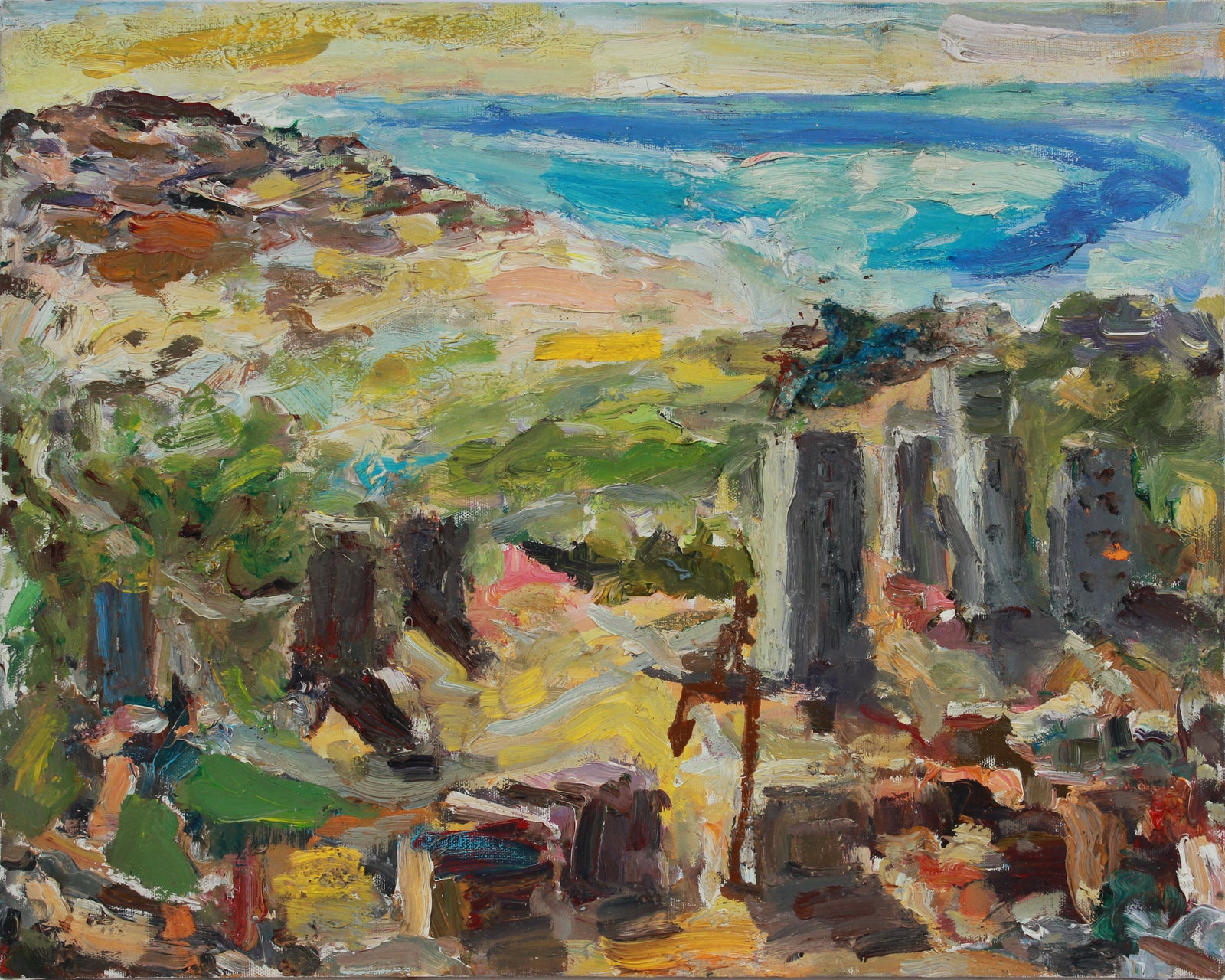 Expressionist San Francisco Landscape <br>2004 Oil <br><br>#A9518