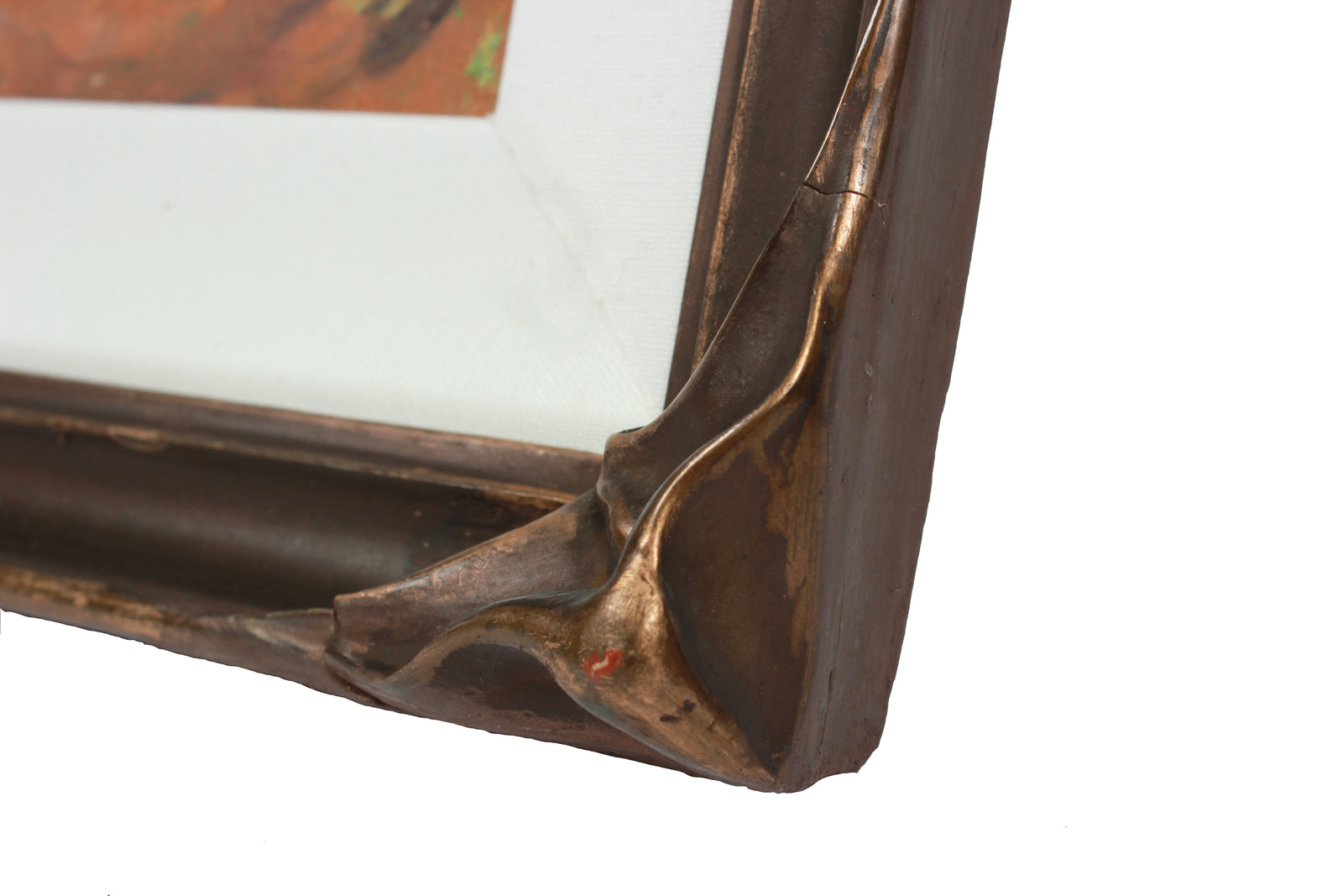 Serene Portrait with Flower Hat <br>1970s Oil <br><br>#A9552