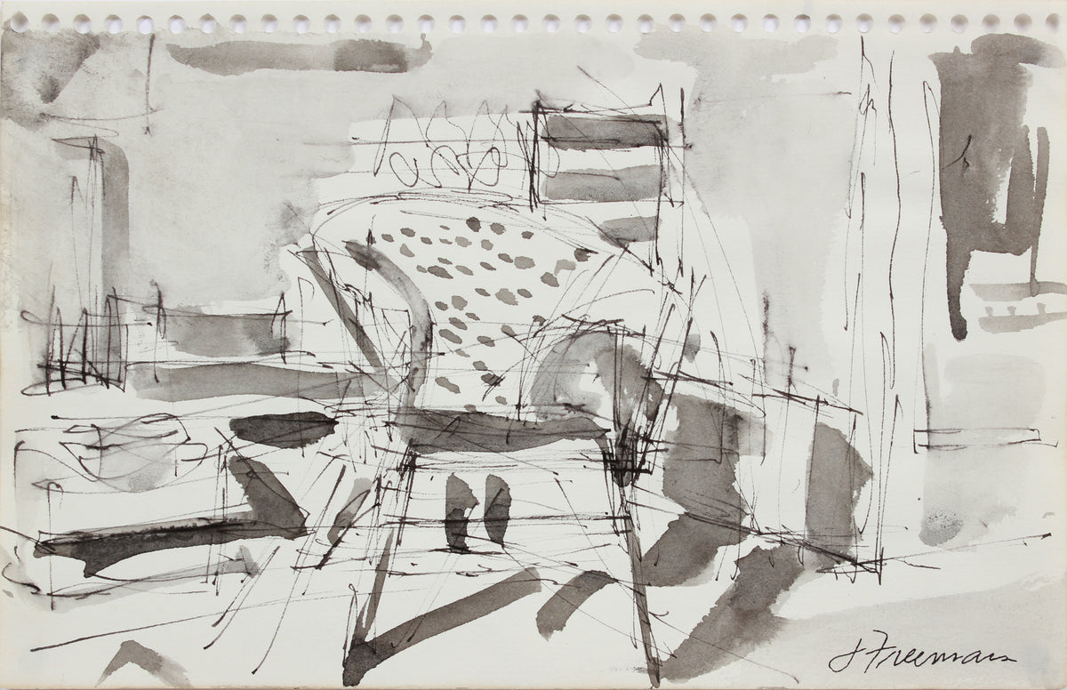 Abstract Modernist Sketch I &lt;br&gt;1976 Ink &lt;br&gt;&lt;br&gt;#A9599