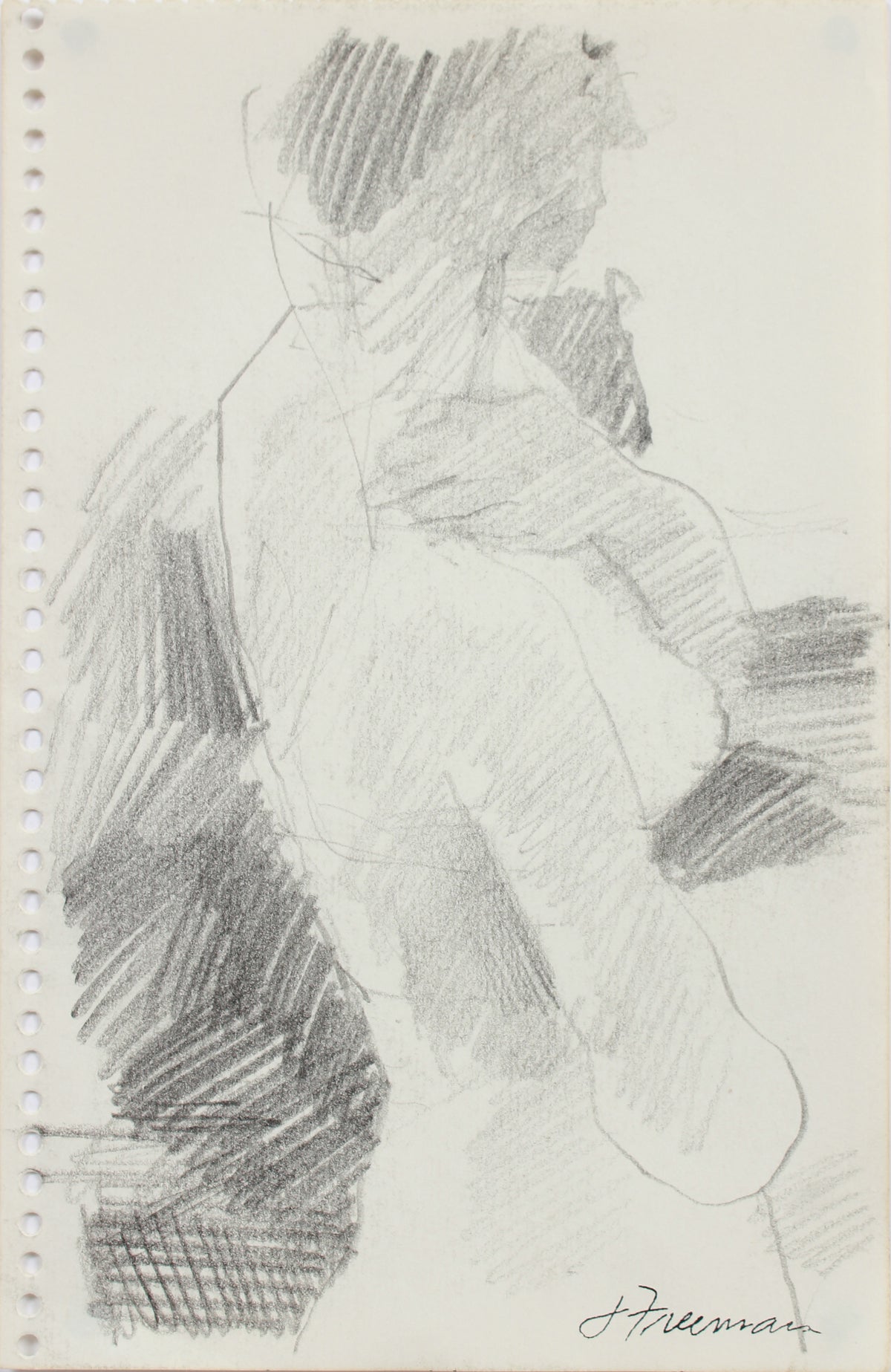 Demure Abstracted Nude &lt;br&gt;1976 Graphite &lt;br&gt;&lt;br&gt;#A9602