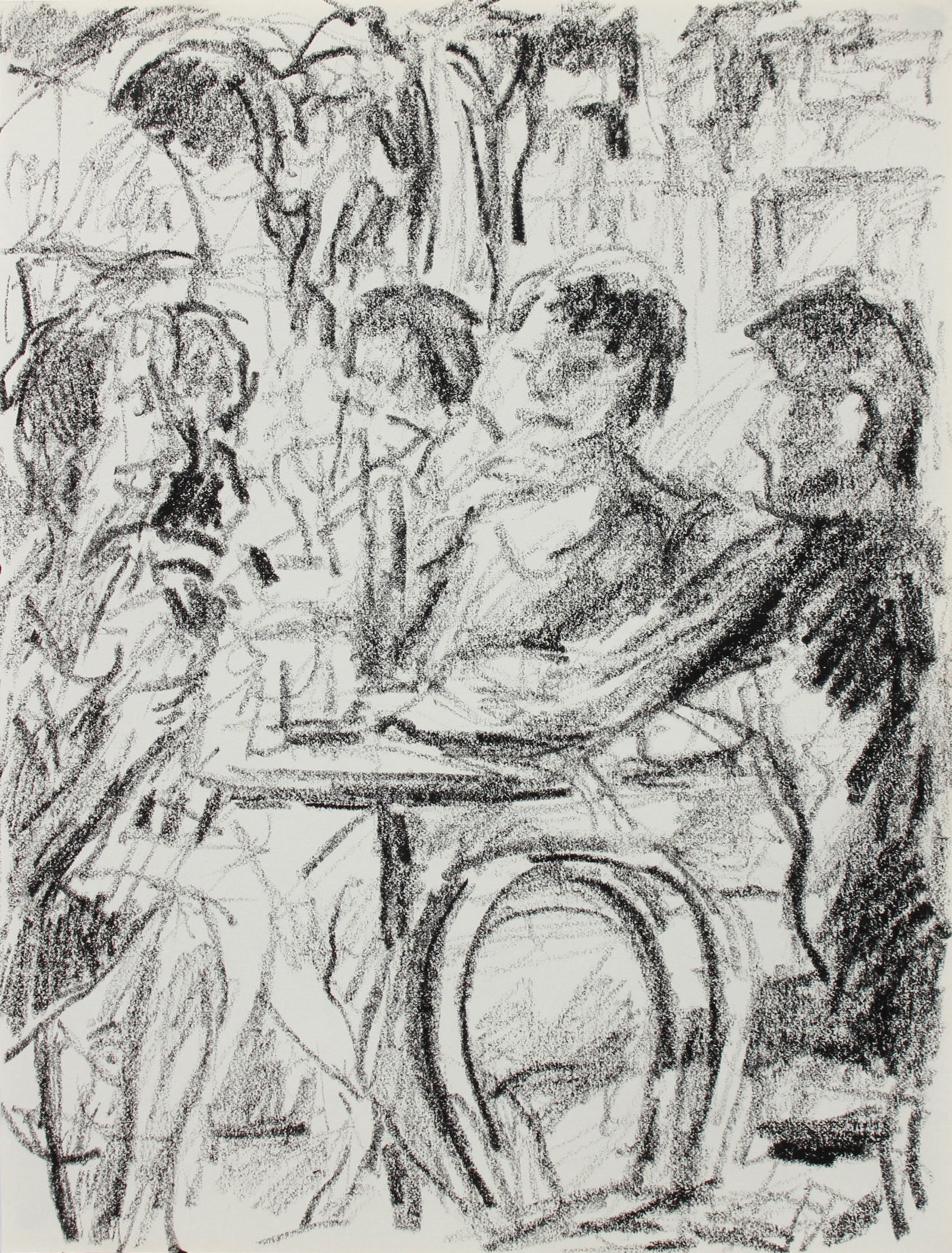 Charcoal San Francisco Cafe Scene <br>July 2, 1985 <br><br>#A9626