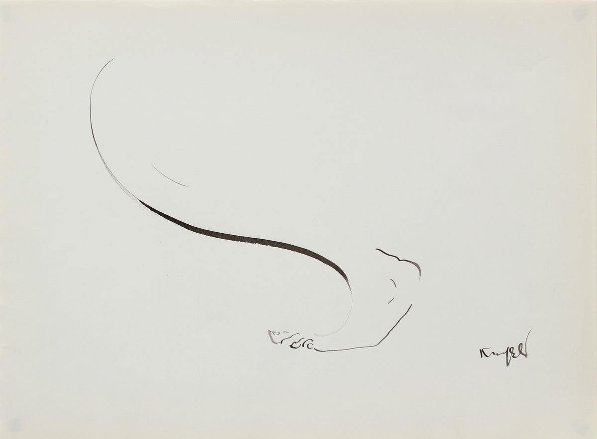 Elegant Leg Abstract Drawing &lt;br&gt;1970-80s Ink &lt;br&gt;&lt;br&gt;#A9675