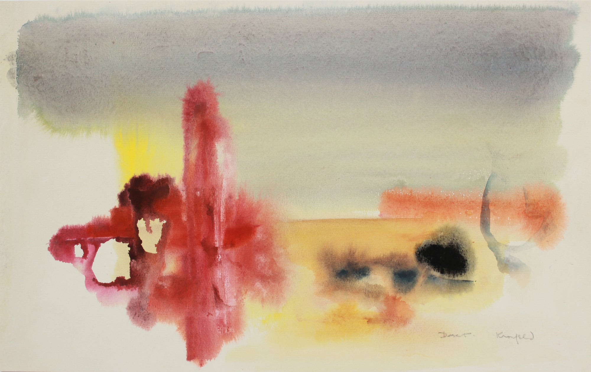 <I>Desert </I> <br>Mid to Late 20th Century Watercolor and Gouache <br><br>#A9696