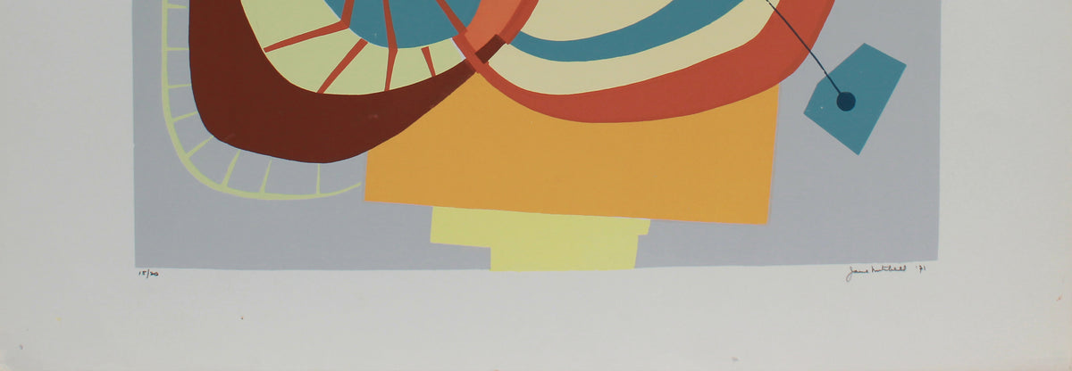 Modernist Geometric Abstract <br>1971 Serigraph <br><br>#A9719