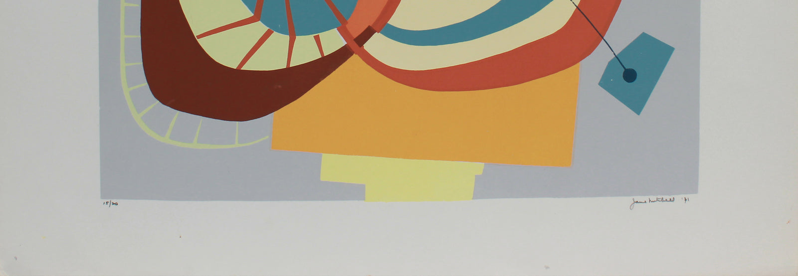 Modernist Geometric Abstract <br>1971 Serigraph <br><br>#A9719