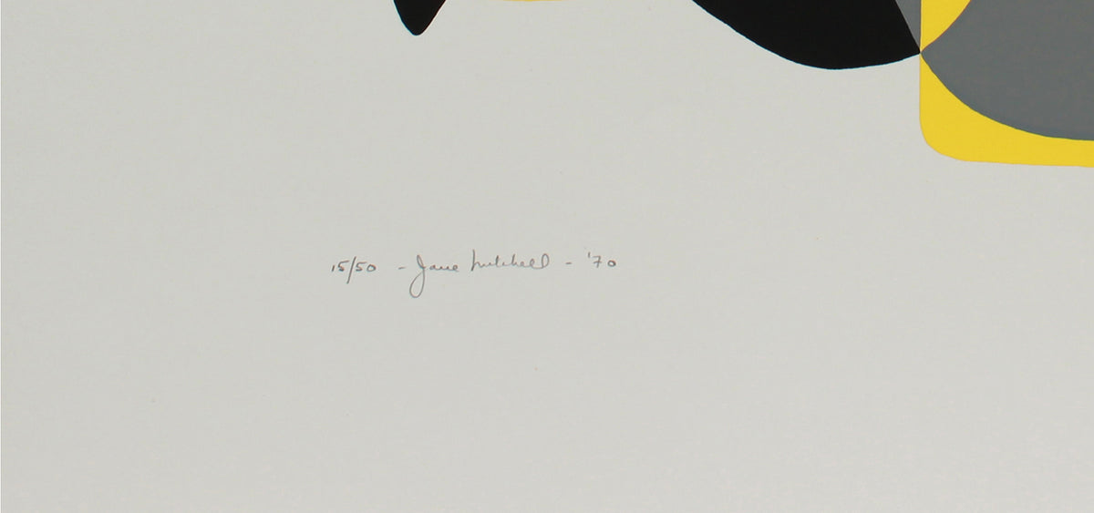 Modernist Organic Abstract Forms <br>1970 Serigraph <br><br>#A9720