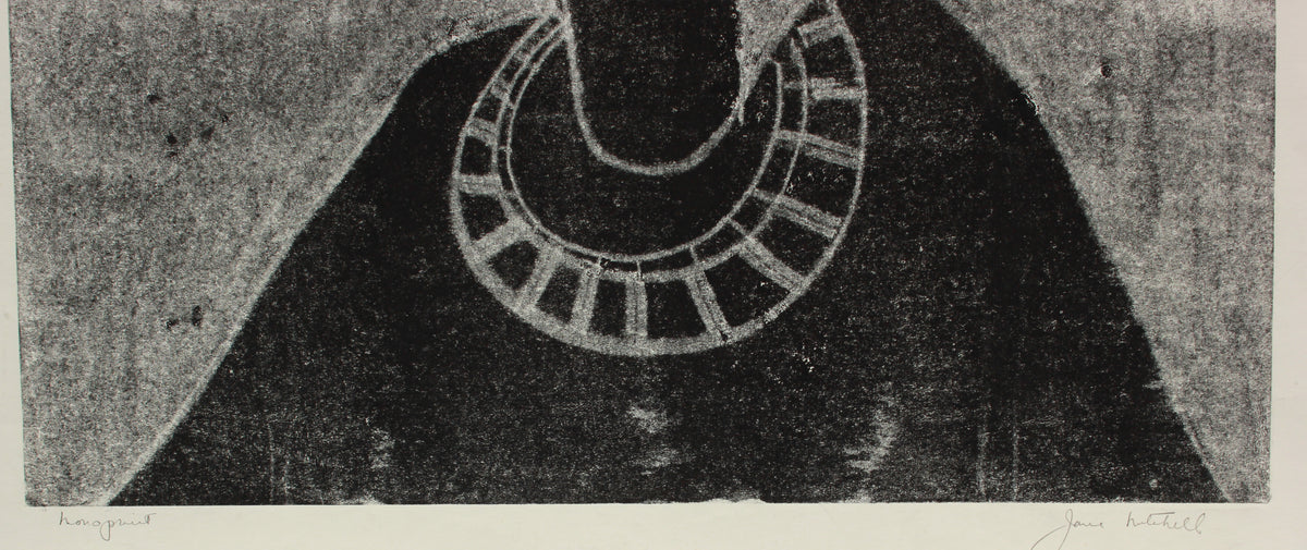 Monochromatic Deconstructed Portrait <br>1970-80s Monotype <br><br>#A9721