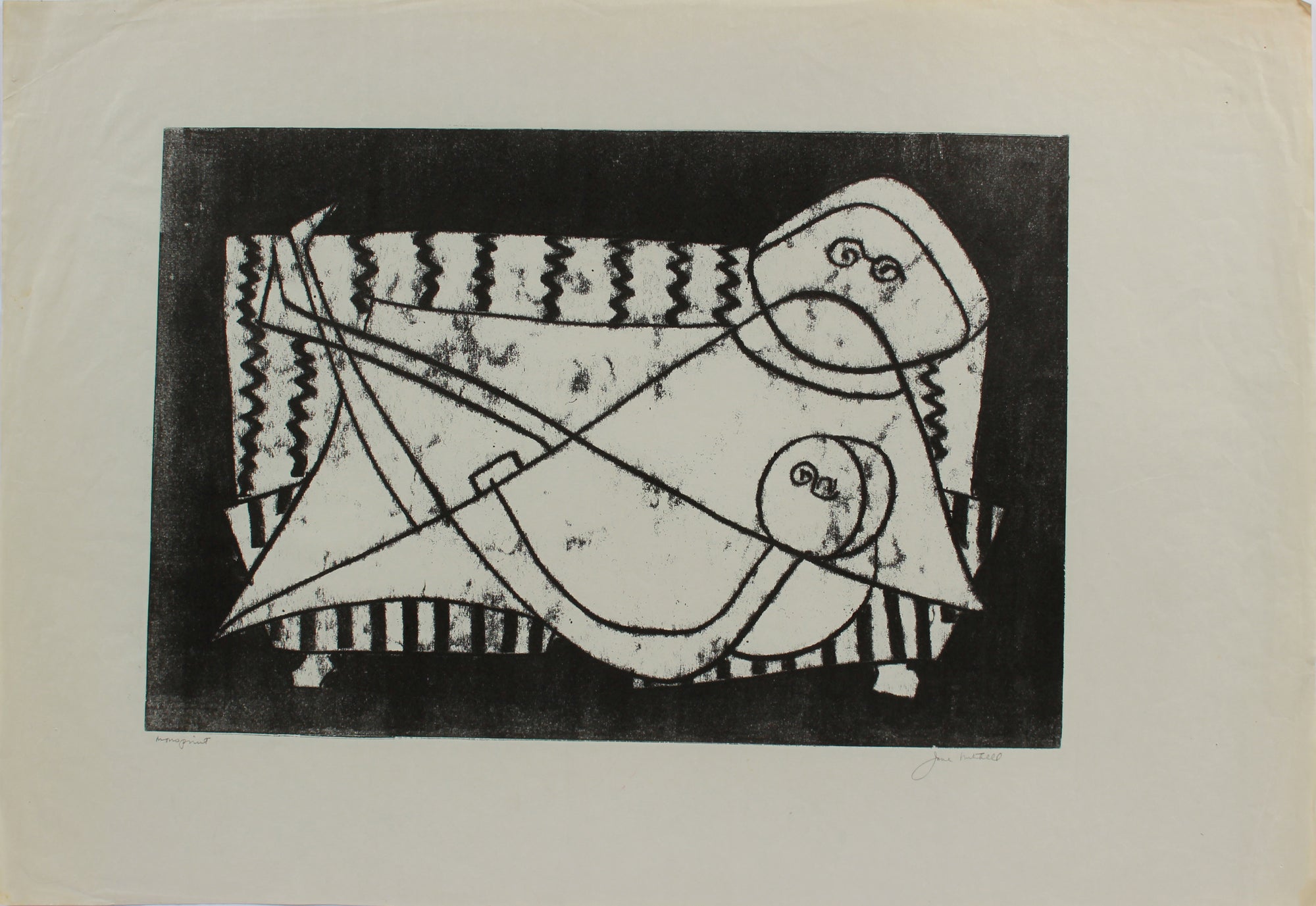 Geometric Figure Abstraction <br>1964 Monotype <br><br>#A9723