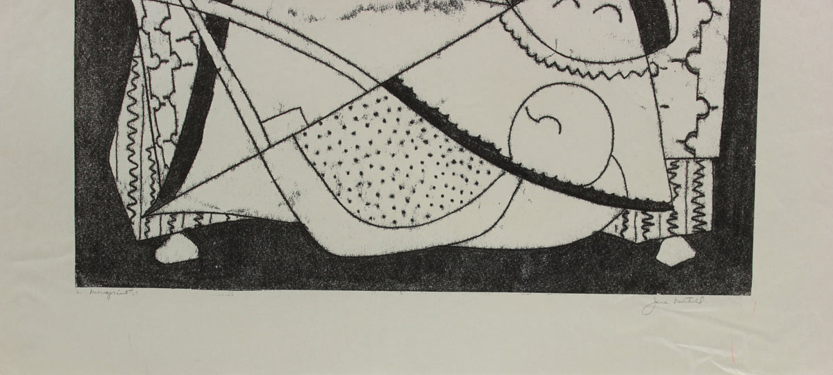 Surreal Geometric Deconstruction <br>1964 Monotype <br><br>#A9726