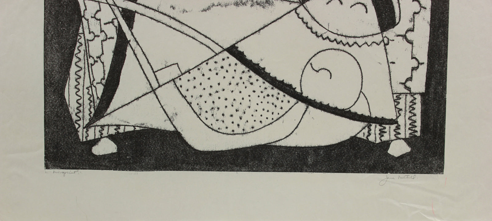 Surreal Geometric Deconstruction <br>1964 Monotype <br><br>#A9726