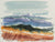 Abstracted California Hills <br>20th Century Watercolor <br><br>#A9749