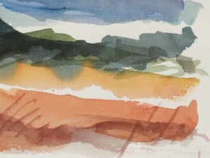 Abstracted California Hills <br>20th Century Watercolor <br><br>#A9749