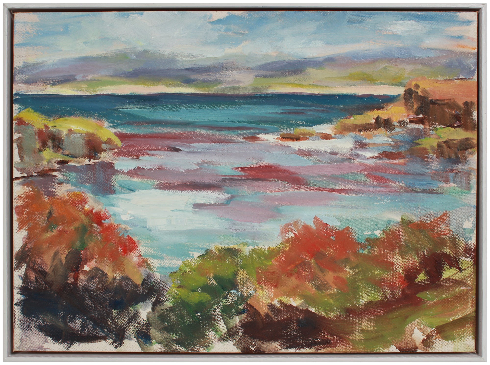 Impressionist Cove Scene <br>Early 20th Century Oil <br><br>#A9947