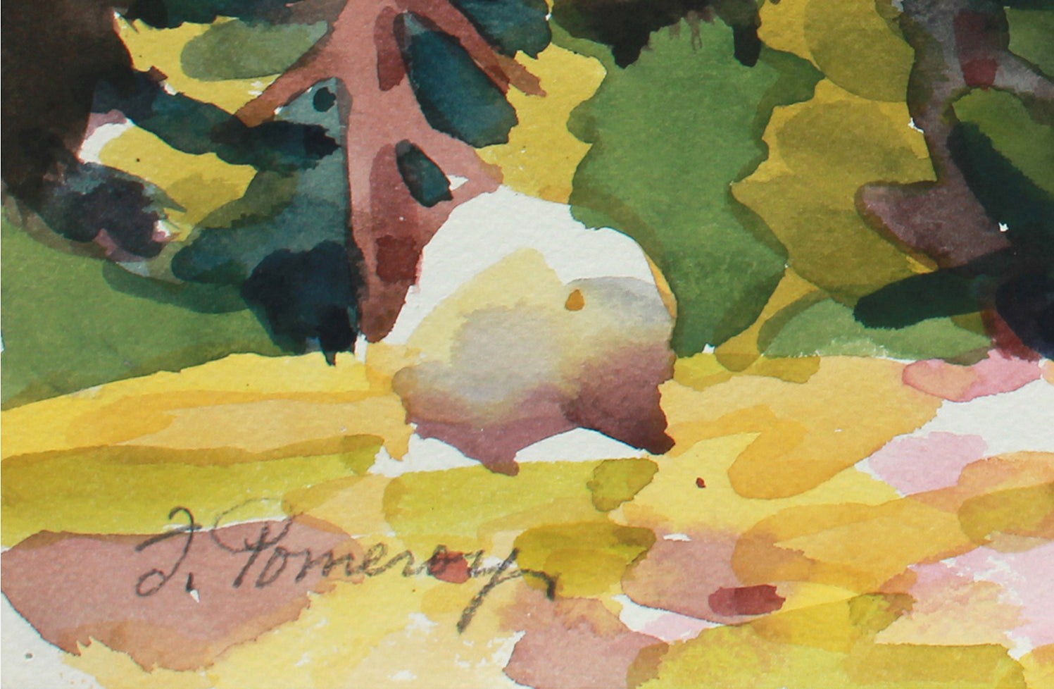 <i>Osbom Overlook, Lake Alpine</i> <br>1985 Watercolor <br><br>#A9951