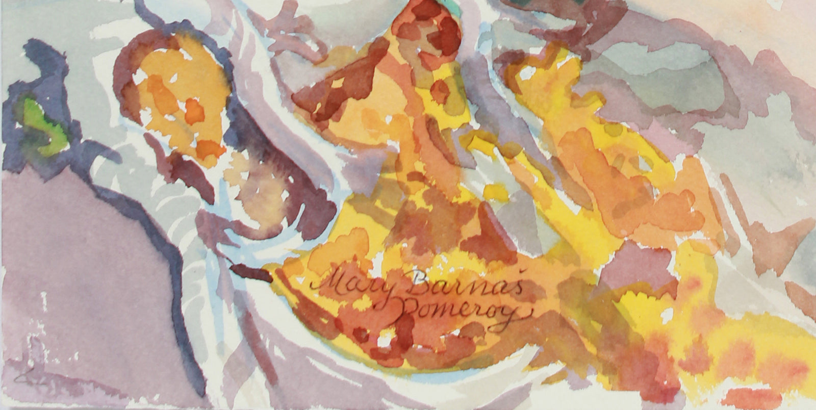 <i>Autumn Silver & Gold</i> <br>1997 Watercolor <br><br>#A9955