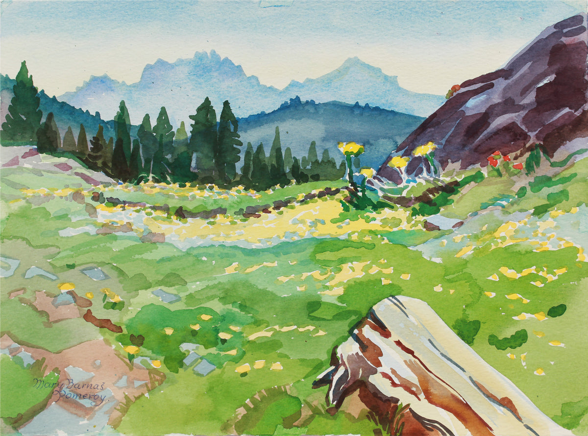 &lt;i&gt;High Sierra Springtime - Toward Ebbett&#39;s Pass&lt;/i&gt; &lt;br&gt; June 1989 Watercolor &lt;br&gt;&lt;br&gt;#A9956