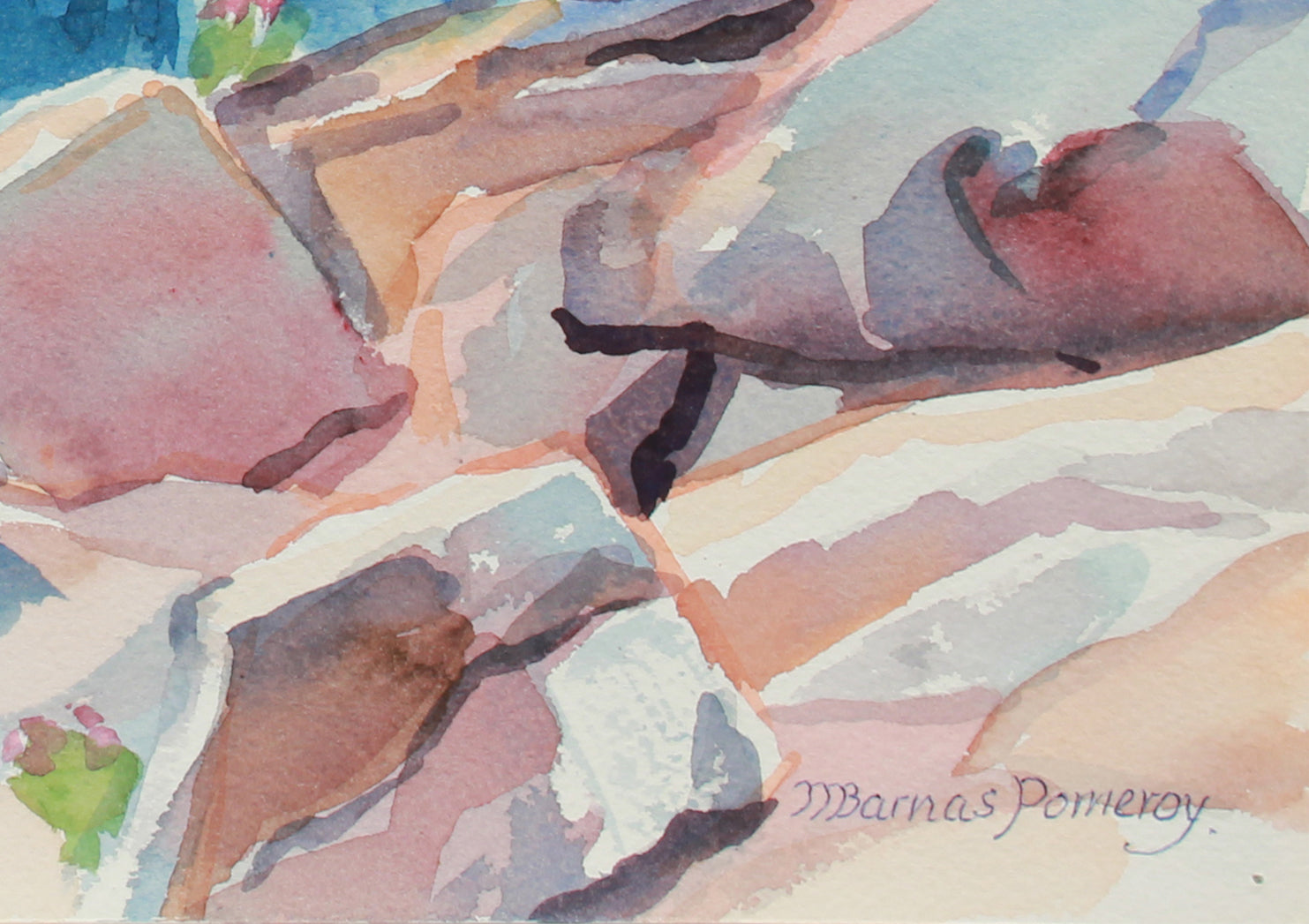 <i>Lake Alpine from West Shore, Sierra Nevada CA</i> <br> July 1984 Watercolor <br><br>A9967