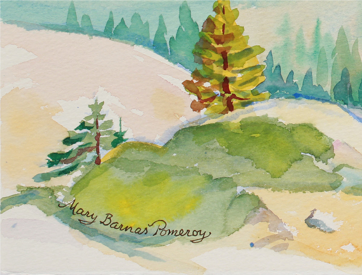 <i>August Mist - Silver Lake</i> <br>August 2002 Watercolor <br><br>#A9968