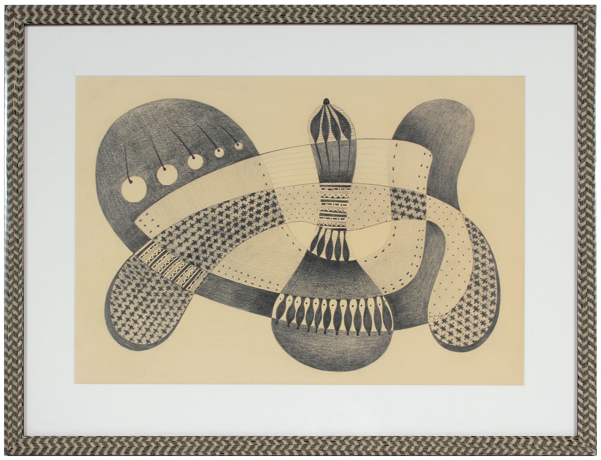 Abstract Geometric Pattern Studies <br>1970s Graphite <br><br>#A9978