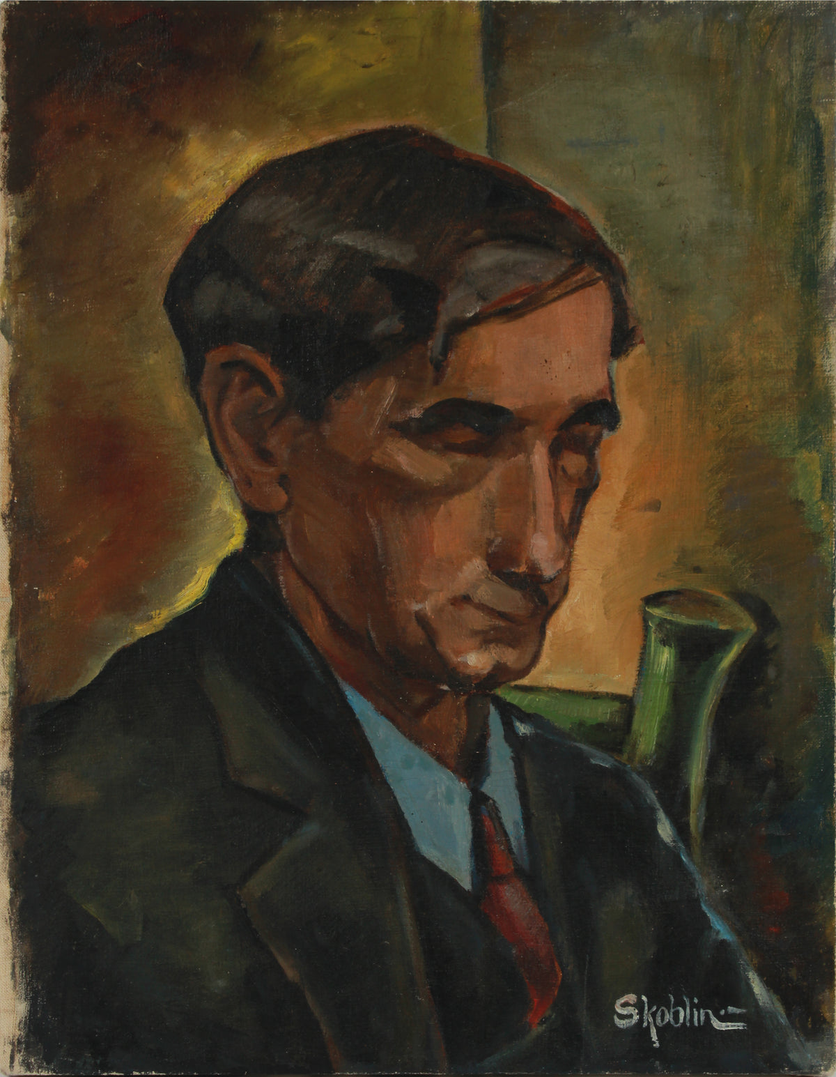 <i>Pensive Man</i> <br>20th Century Oil <br><br>#A9980