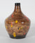 Mid Century Ceramic Gourd Vase with Striped Pattern & Red Accents <br><br>#47968