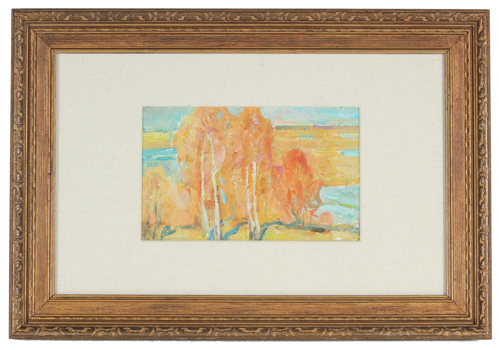 Fiery Trees in Landscape<br>1985 Oil<br>Michail Cherni<br><br>#18162