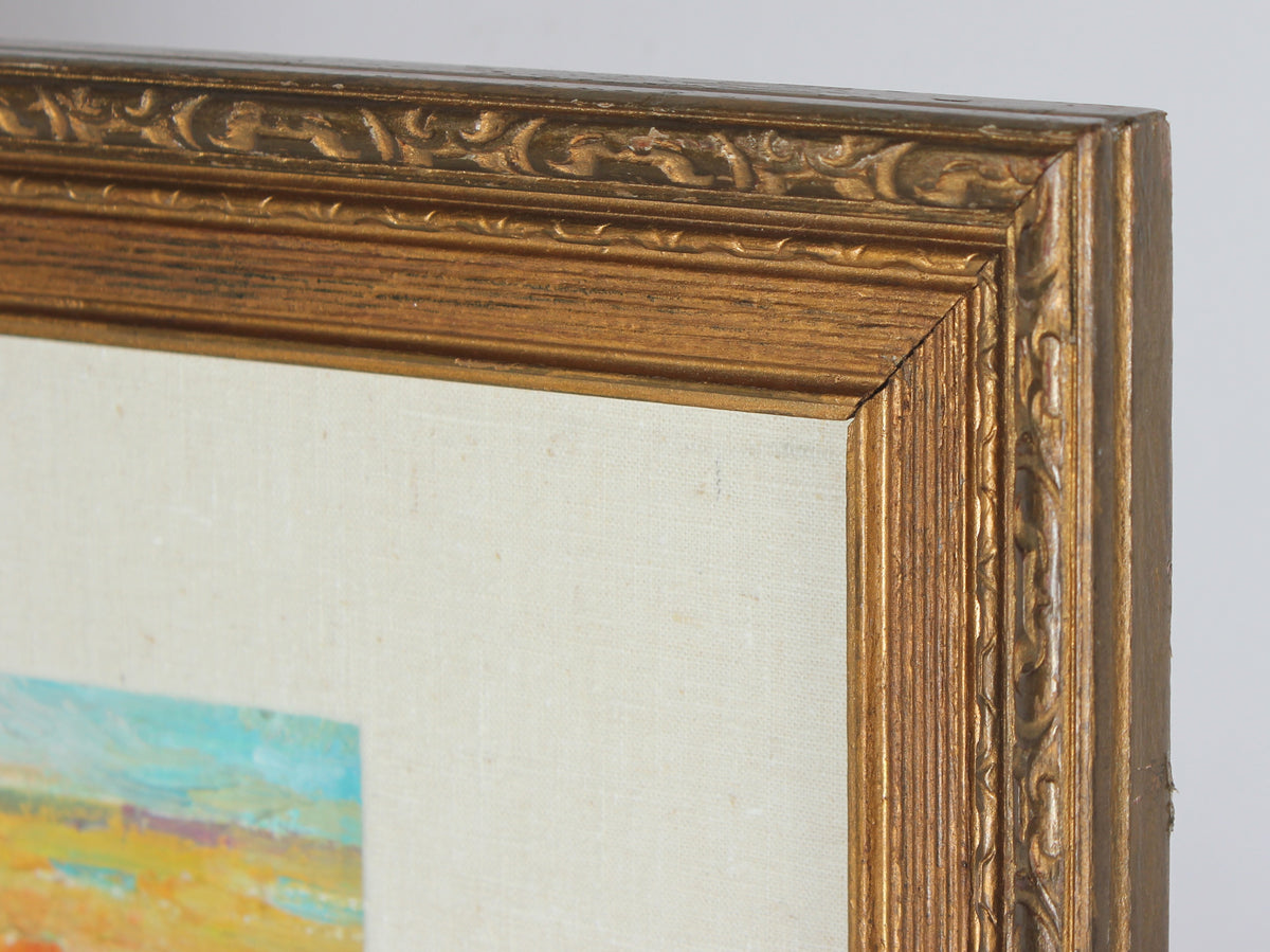 Fiery Trees in Landscape<br>1985 Oil<br>Michail Cherni<br><br>#18162