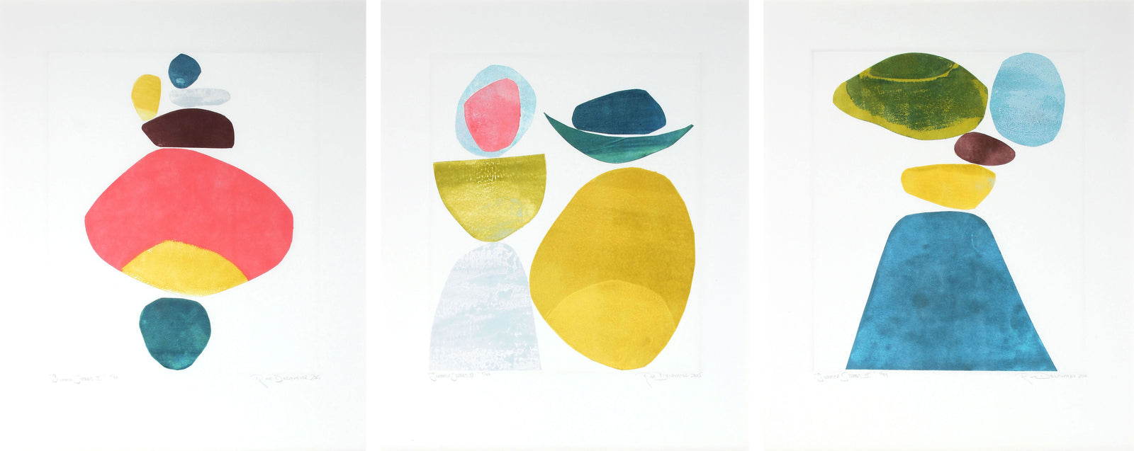 <i>Summer Stones I, II & III</i> <br>Set of Three Limited Edition Archival Prints <br><br>ART-05868