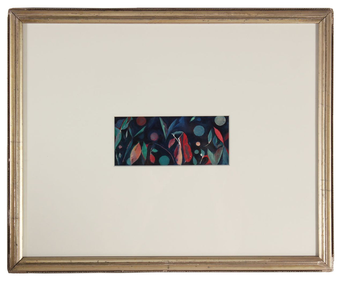 Dark Multicolored Abstract &lt;br&gt;20th Century Oil on Paper&lt;br&gt;&lt;br&gt;#71434
