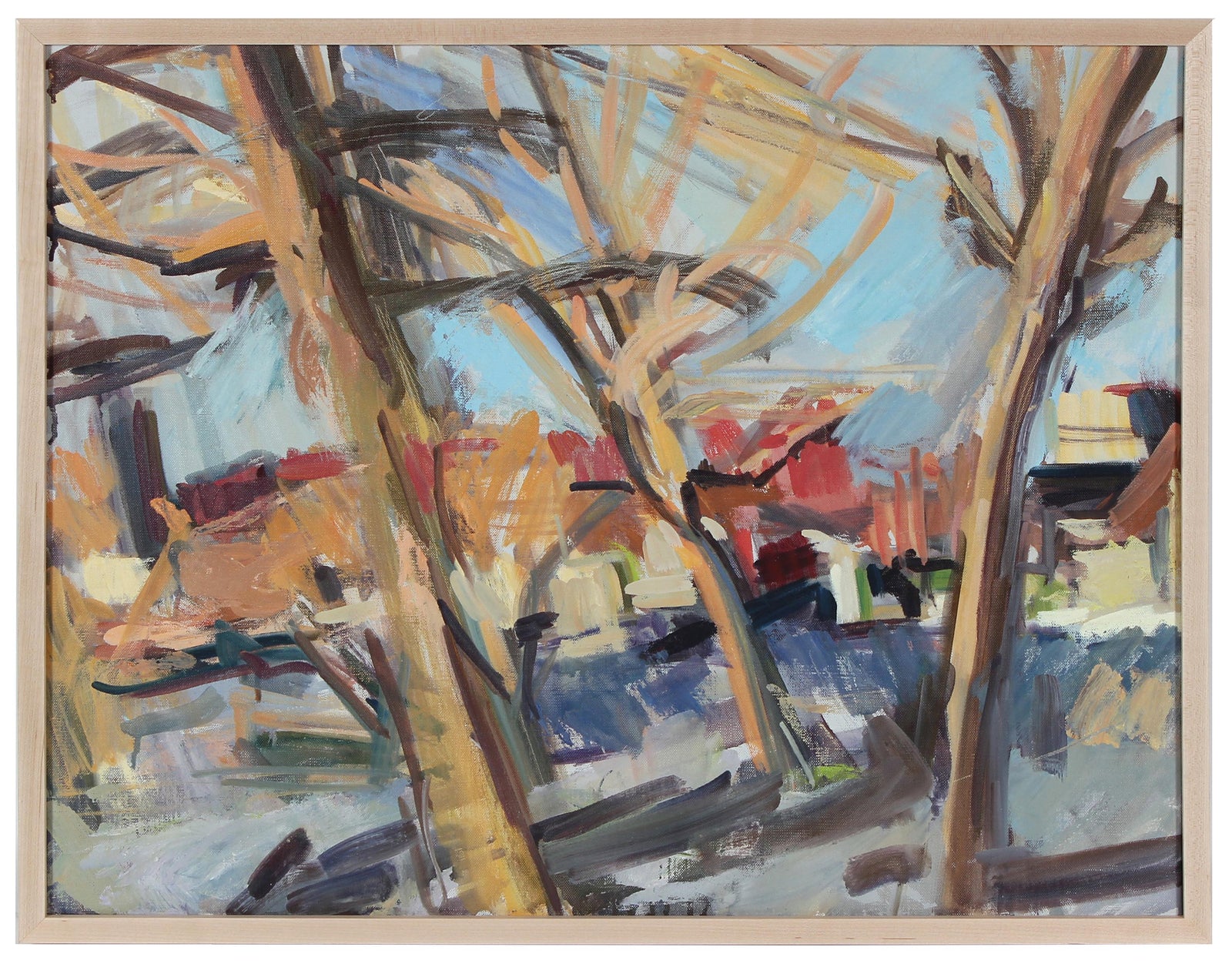 Expressionist Oakland, CA Scene <br>20th Century Oil <br><br>#47580