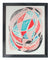 Pink & Blue Angular Cubist Abstract <br>20th Century Oil Pastel & Ink <br><br>#93211