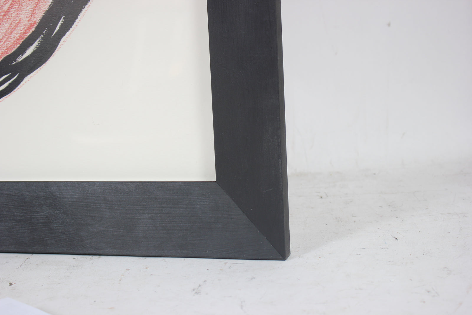 Pink & Blue Angular Cubist Abstract <br>20th Century Oil Pastel & Ink <br><br>#93211