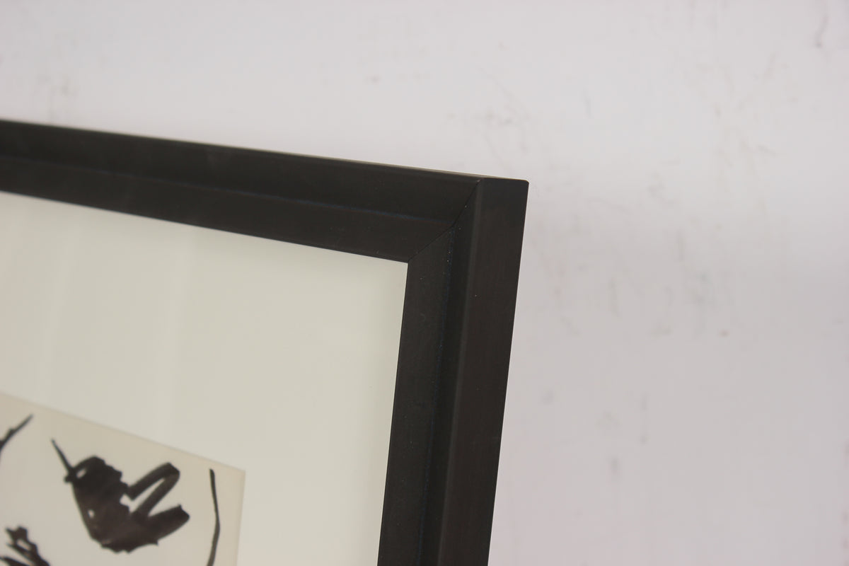 Man with Mustache Drawing <br> Mid 20th Century Ink<br><br>#71992