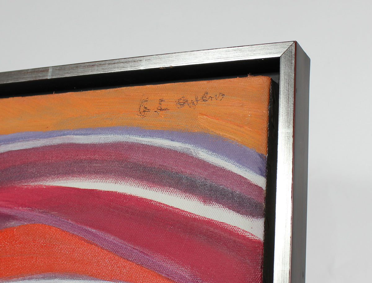 <i>Autumn Leaves</i> <br>1970s Cubist Oil <br><br>#94722