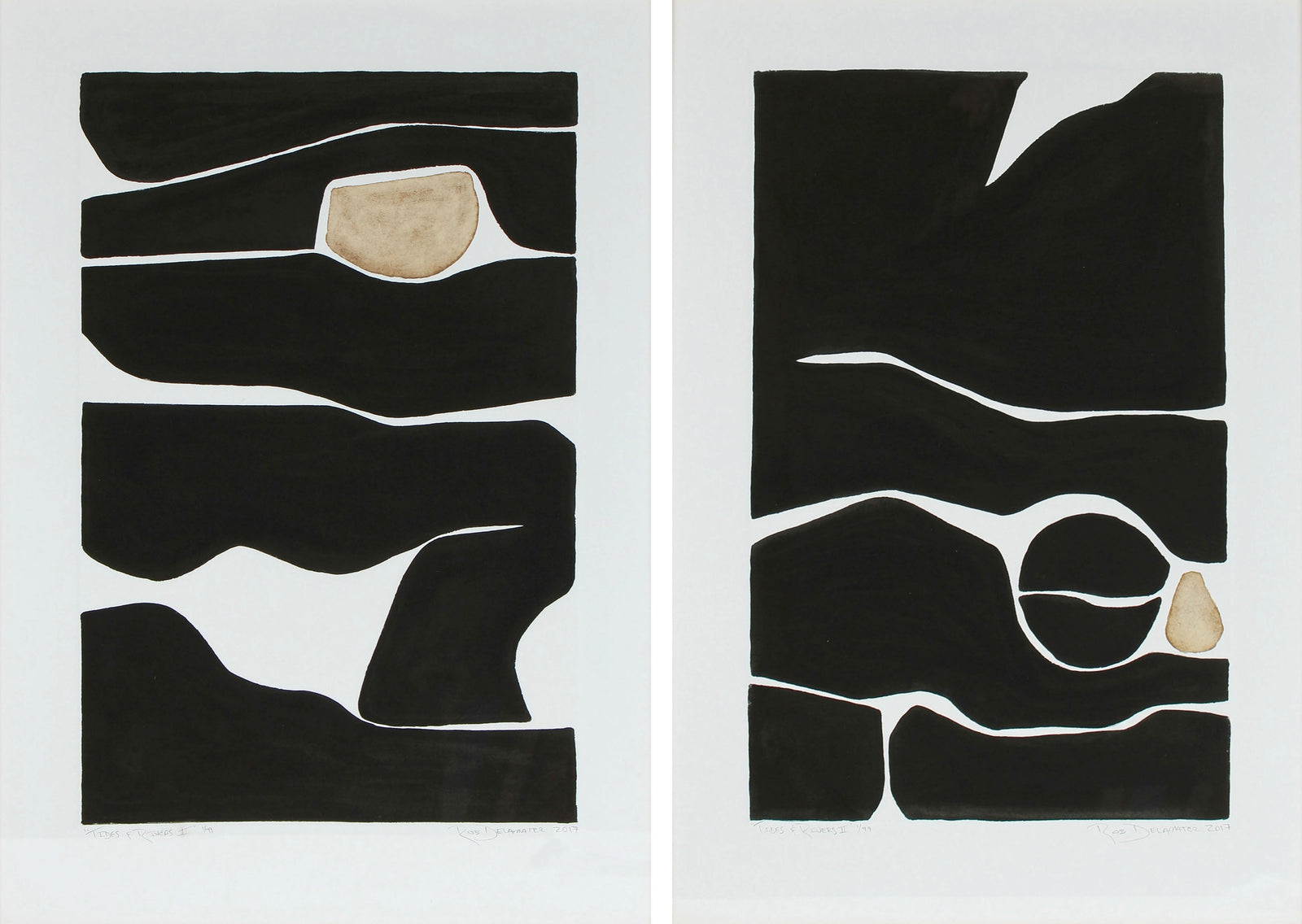 <i>Tides & Rivers I & II</i> <br>Set of Two Limited Edition Archival Prints <br><br>ART-11808