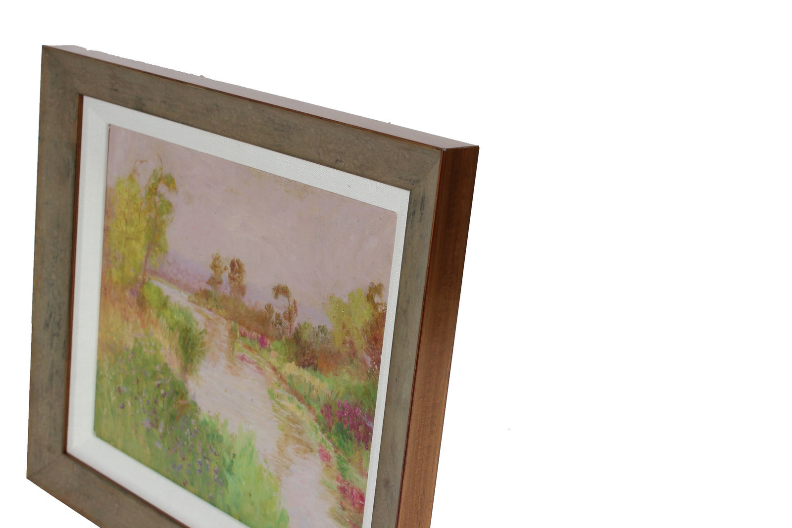 Seattle River Scene<br>1900-30s Oil<br><br>#99413