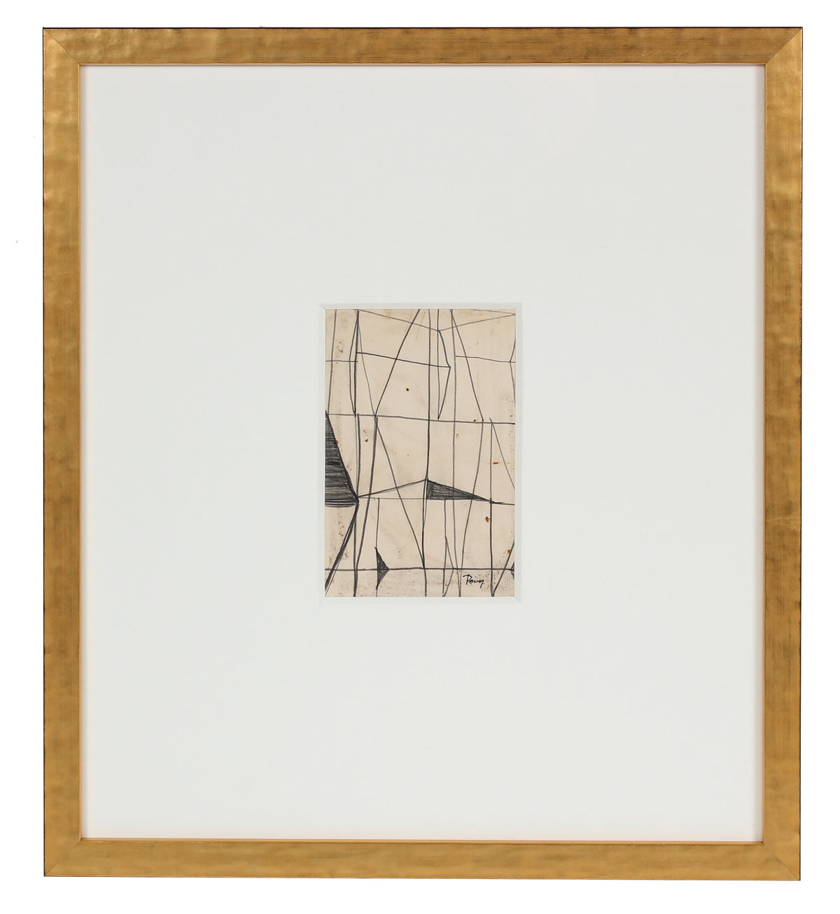 1960s Graphite Linear Abstraction &lt;br&gt;&lt;br&gt;#97729