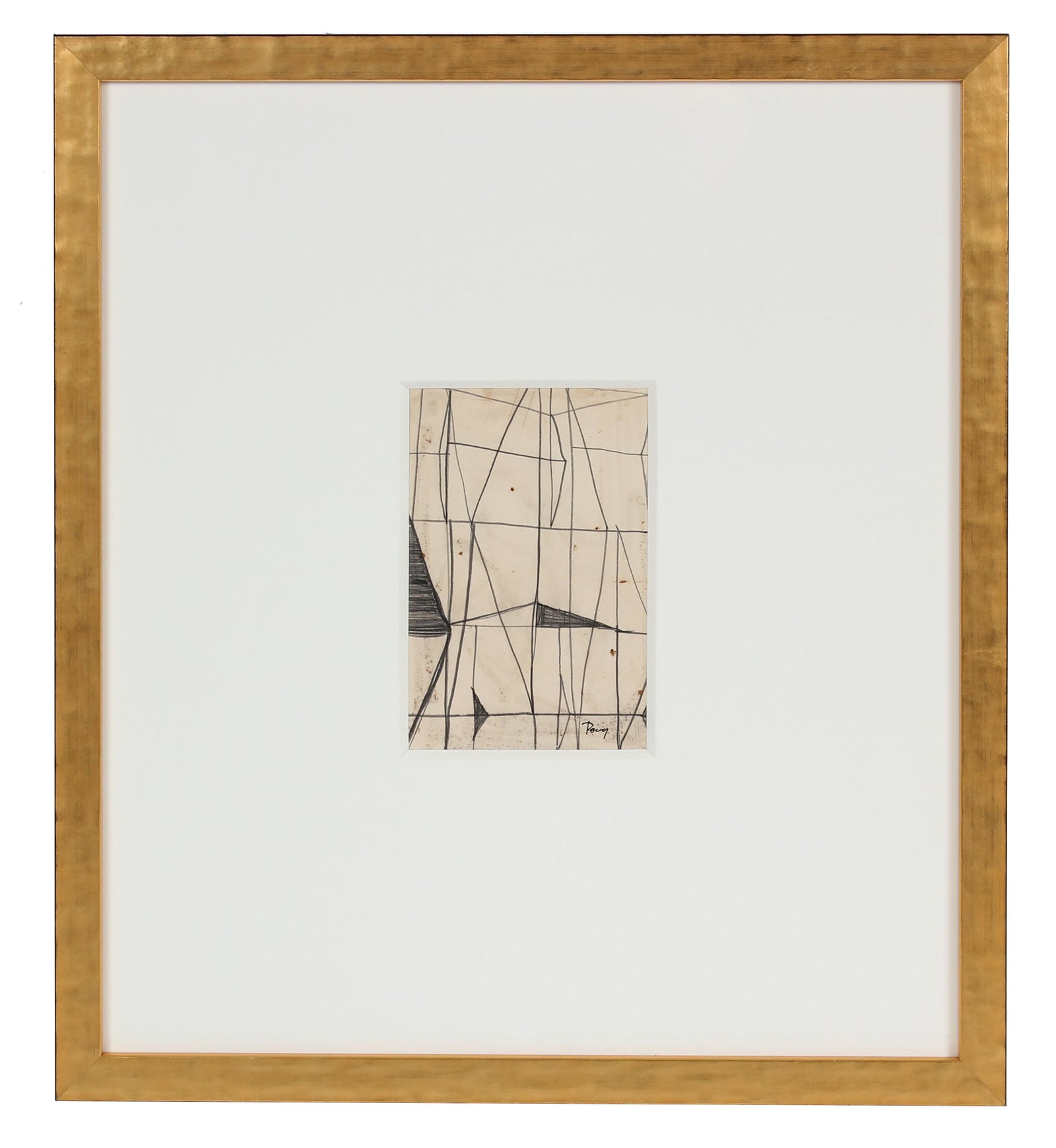 1960s Graphite Linear Abstraction <br><br>#97729