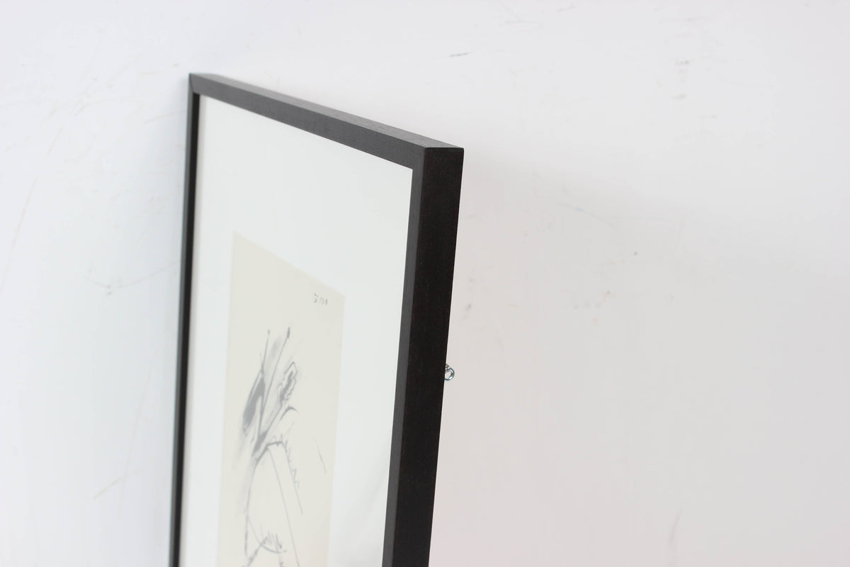 Monochrome Mid Century Abstract<br>Ink on Paper<br><br>#14581